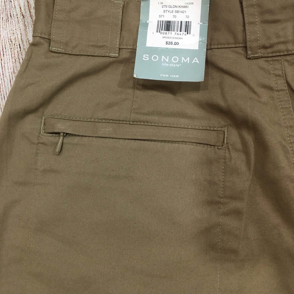 🆕Sonoma Golden Khaki Shorts Size 10 - Picture 4 of 4